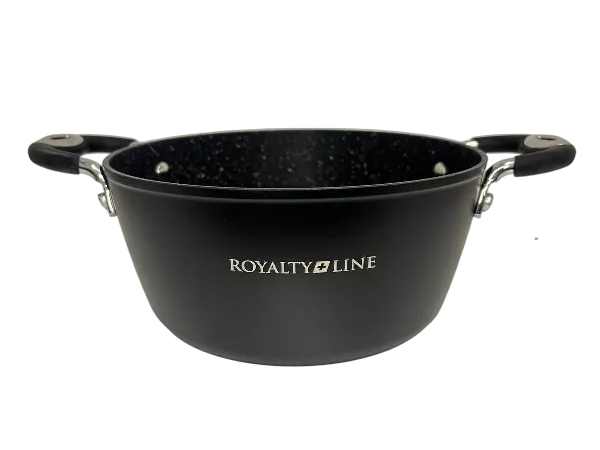 Royalty Line® XL-FY280 indukciós Lábos - Ø 28 cm / 6 liter - Indukciós leveses lábos márvány tapadásmentes bevonattal - Lábos minden hőforráshoz - fekete