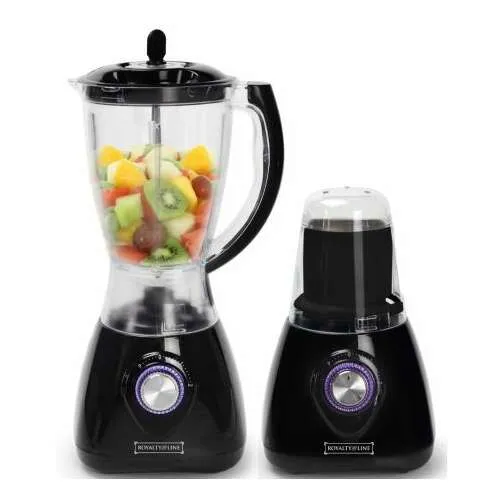 Royalty Line ® SM400P2L Turmixgép – Smoothie készítő kávéfőzővel, 1,5 literes kancsóval, fekete